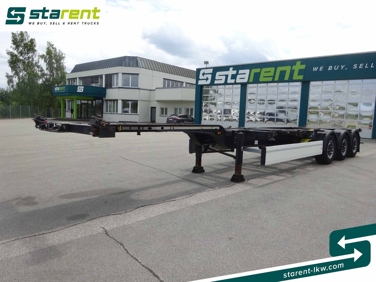 Krone Containerchassis 1x20/2x20/1x40/1x45, Liftachse - Semi-reboque transportador de contêineres/ Caixa móvel: foto 1 Krone Containerchassis 1x20/2x20/1x40/1x45, Liftachse - Semi-reboque transportador de contêineres/ Caixa móvel: foto 1