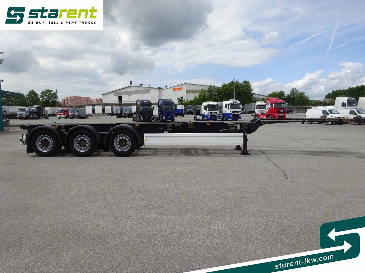 Krone Containerchassis 1x20/2x20/1x40/1x45, Liftachse - Semi-reboque transportador de contêineres/ Caixa móvel: foto 4 Krone Containerchassis 1x20/2x20/1x40/1x45, Liftachse - Semi-reboque transportador de contêineres/ Caixa móvel: foto 4