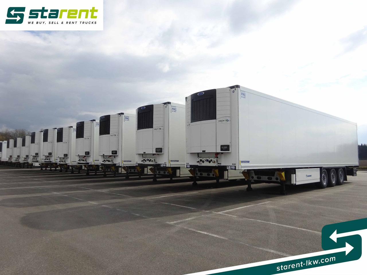 Krone Tiefkühler Carrier Vector 1550, Liftachse - Semi-reboque furgão: foto 1 Krone Tiefkühler Carrier Vector 1550, Liftachse - Semi-reboque furgão: foto 1