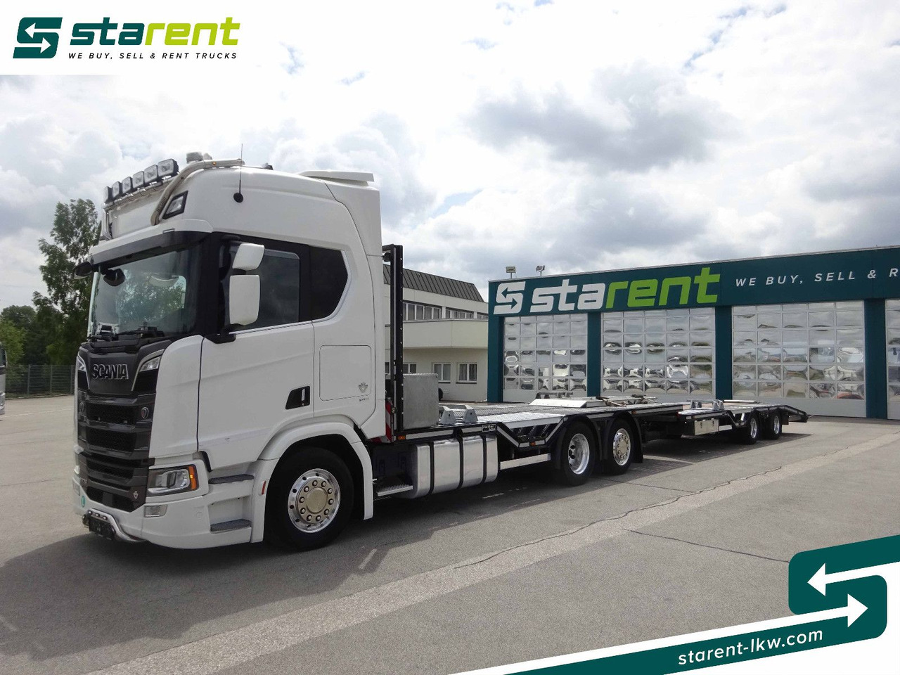 Scania R770 V8 Fahrzeugtransporter + Ziegler Anhänger - Camião transporte de veículos: foto 1 Scania R770 V8 Fahrzeugtransporter + Ziegler Anhänger - Camião transporte de veículos: foto 1