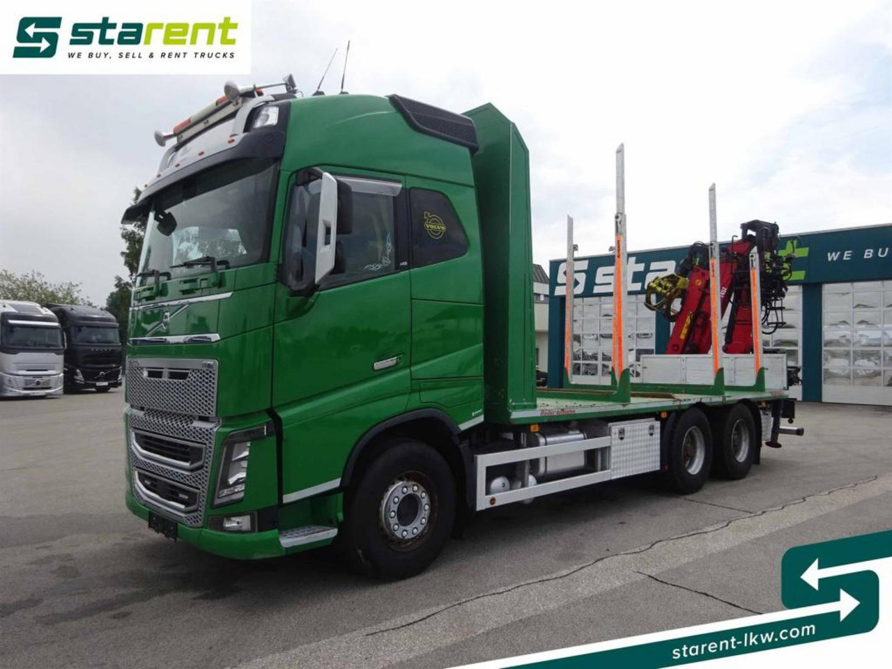 Volvo FH16 550 6x4 Holzaufbau mit Kran (Loglift 145Z) - Camião de transporte de madeira: foto 1 Volvo FH16 550 6x4 Holzaufbau mit Kran (Loglift 145Z) - Camião de transporte de madeira: foto 1