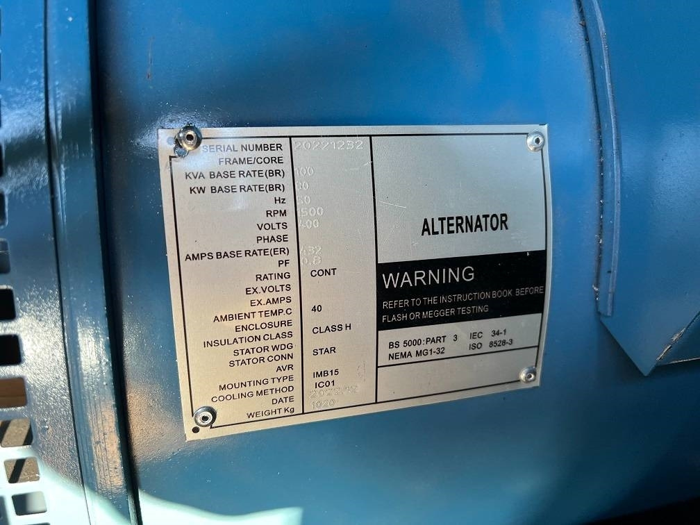 Gerador elétrico novo Ricardo 100KVA (80KW) SILENT GENERATOR 3 PHASE 50HZ 400V: foto 9