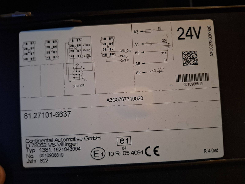 Camião transportador de contêineres/ Caixa móvel MAN 26.510 TGX GX 6X2 INTARDER: foto 19 Camião transportador de contêineres/ Caixa móvel MAN 26.510 TGX GX 6X2 INTARDER: foto 19