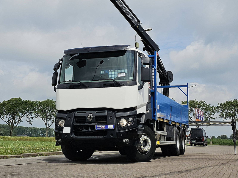Renault K 430 HIAB 188ES4 - Camião de caixa aberta/ Plataforma, Camião grua: foto 1 Renault K 430 HIAB 188ES4 - Camião de caixa aberta/ Plataforma, Camião grua: foto 1
