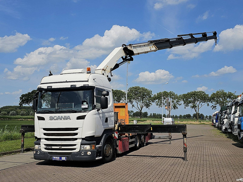 Scania R440 6X2*4 HMF 5020 K5 - Camião de caixa aberta/ Plataforma, Camião grua: foto 2 Scania R440 6X2*4 HMF 5020 K5 - Camião de caixa aberta/ Plataforma, Camião grua: foto 2