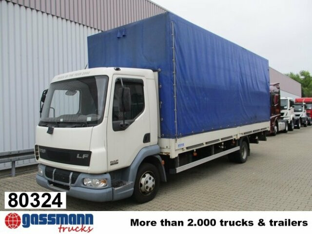 DAF DAF AE 45.150 LF 4x2, Plane Spriegel LBW - Camião de caixa aberta/ Plataforma: foto 1 DAF DAF AE 45.150 LF 4x2, Plane Spriegel LBW - Camião de caixa aberta/ Plataforma: foto 1