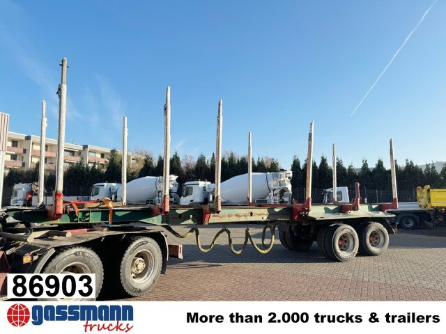 GLOGGER GSV 34, Lenk-/Liftachse, ausziehbar - Semi-reboque transporte de madeira: foto 1 GLOGGER GSV 34, Lenk-/Liftachse, ausziehbar - Semi-reboque transporte de madeira: foto 1