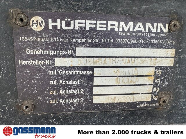 Hüffermann HSA 18.65 Schlittenabroller - Reboque ampliroll/ Multibenne: foto 5 Hüffermann HSA 18.65 Schlittenabroller - Reboque ampliroll/ Multibenne: foto 5