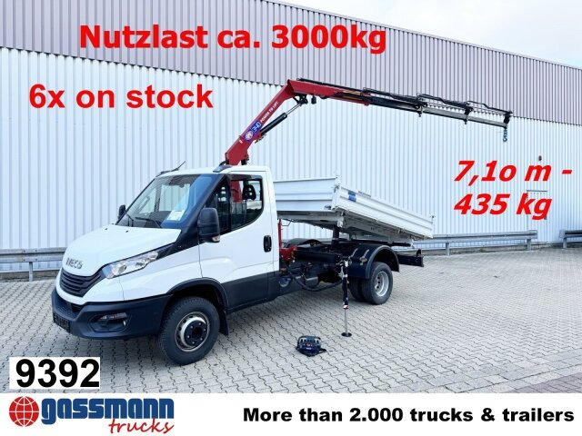 Iveco Daily 70C18H 4x2 mit Kran HMF 340-K3, Funk - Camião basculante, Camião grua: foto 1 Iveco Daily 70C18H 4x2 mit Kran HMF 340-K3, Funk - Camião basculante, Camião grua: foto 1