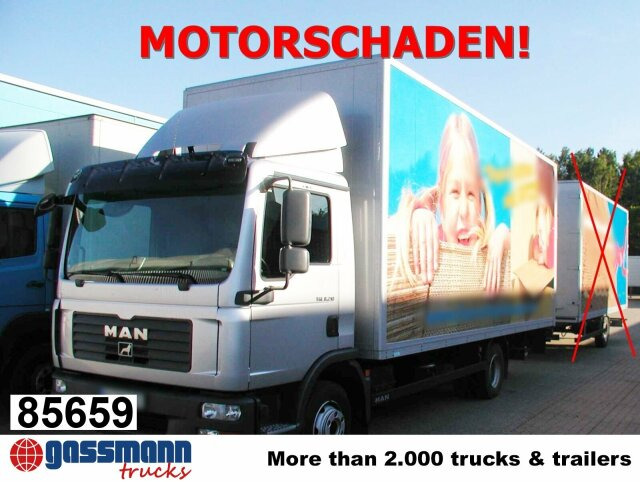 MAN TGL 8.210 4X2 BL mit LBW MBB, MOTORSCHADEN! - Camião furgão: foto 1 MAN TGL 8.210 4X2 BL mit LBW MBB, MOTORSCHADEN! - Camião furgão: foto 1