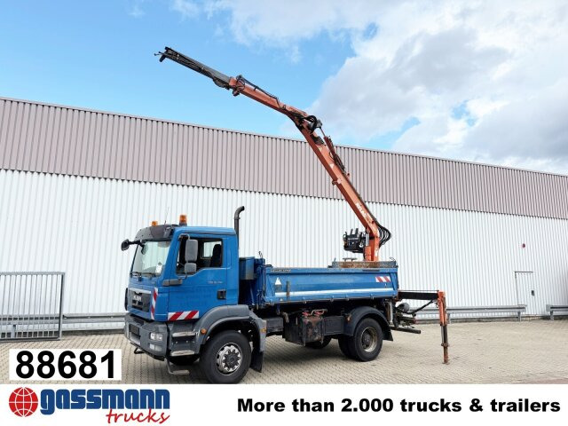 MAN TGM 18.290 4X4 BB, EEV, Heckkran Atlas AK - Camião basculante, Camião grua: foto 1 MAN TGM 18.290 4X4 BB, EEV, Heckkran Atlas AK - Camião basculante, Camião grua: foto 1