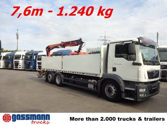 MAN TGM 26.340 6x2-4 LL,Lenk-Liftachse, Heckkran, - Camião de caixa aberta/ Plataforma, Camião grua: foto 5 MAN TGM 26.340 6x2-4 LL,Lenk-Liftachse, Heckkran, - Camião de caixa aberta/ Plataforma, Camião grua: foto 5