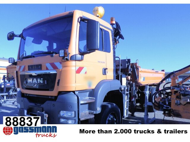 MAN TGS 18.320 4x4 BB, Winterdienstausstattung, Kran - Camião basculante, Camião grua: foto 1 MAN TGS 18.320 4x4 BB, Winterdienstausstattung, Kran - Camião basculante, Camião grua: foto 1