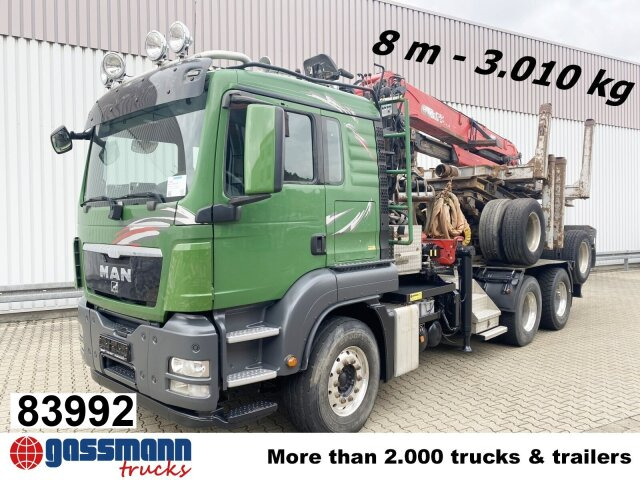 MAN TGS 26.480 6x4 BB, Intarder, Kran Epsilon - Camião de transporte de madeira, Camião grua: foto 1 MAN TGS 26.480 6x4 BB, Intarder, Kran Epsilon - Camião de transporte de madeira, Camião grua: foto 1