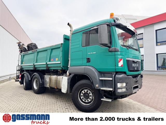 Camião basculante, Camião grua MAN TGS 26.480 6x4 BL Maurer, Lenkachse, Bordmatik,: foto 8