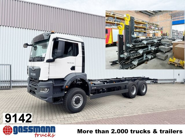 MAN TGS 33.480 6x6 BB CH, Hohe Bauart, Nebenantrieb - Camião polibenne: foto 1 MAN TGS 33.480 6x6 BB CH, Hohe Bauart, Nebenantrieb - Camião polibenne: foto 1