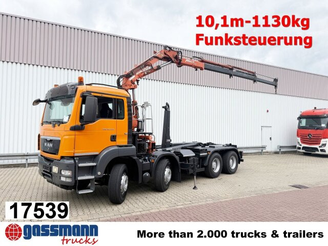 MAN TGS 35.440 8x4 BL, Meiller 19.62, Atlas Kran - Camião polibenne, Camião grua: foto 1 MAN TGS 35.440 8x4 BL, Meiller 19.62, Atlas Kran - Camião polibenne, Camião grua: foto 1