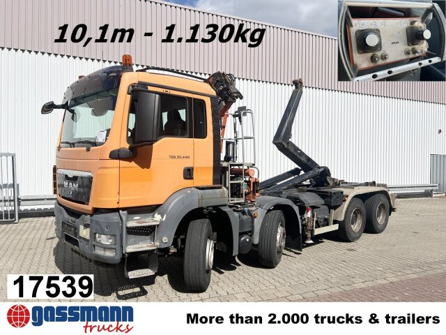 MAN TGS 35.440 8x4 BL, Meiller 19.62, Atlas Kran - Camião polibenne, Camião grua: foto 1 MAN TGS 35.440 8x4 BL, Meiller 19.62, Atlas Kran - Camião polibenne, Camião grua: foto 1