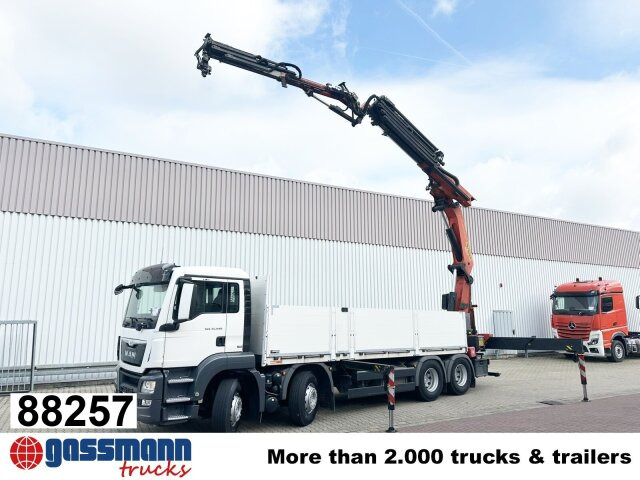 MAN TGS 35.440 8x4 BL, Navi, Heckkran Palfinger - Camião de caixa aberta/ Plataforma, Camião grua: foto 1 MAN TGS 35.440 8x4 BL, Navi, Heckkran Palfinger - Camião de caixa aberta/ Plataforma, Camião grua: foto 1