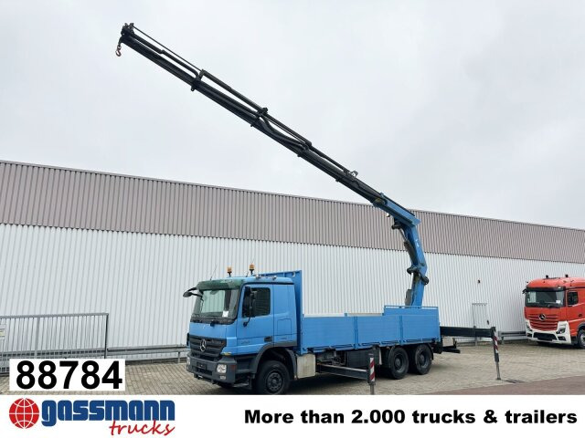 Mercedes-Benz Actros 2741 L 6x4, Twist-Lock ausz. auf 3m, - Camião de caixa aberta/ Plataforma, Camião grua: foto 1 Mercedes-Benz Actros 2741 L 6x4, Twist-Lock ausz. auf 3m, - Camião de caixa aberta/ Plataforma, Camião grua: foto 1