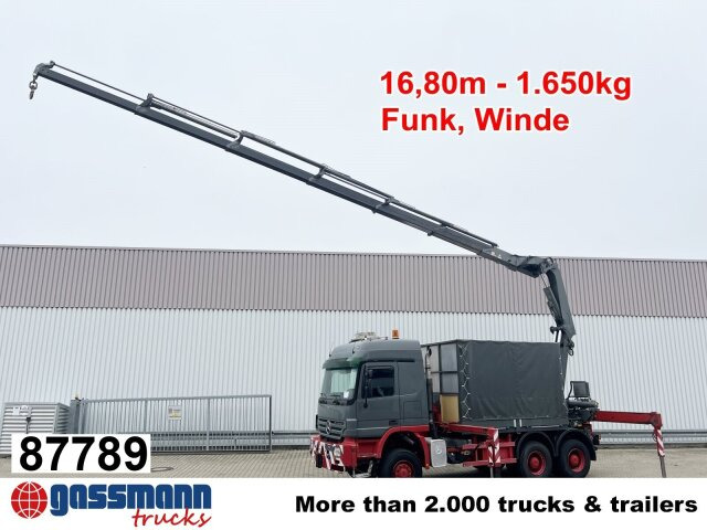Mercedes-Benz Actros 3346 AK 6x6, 134t Anhängelast WSK, - Camião de caixa aberta/ Plataforma, Camião grua: foto 1 Mercedes-Benz Actros 3346 AK 6x6, 134t Anhängelast WSK, - Camião de caixa aberta/ Plataforma, Camião grua: foto 1