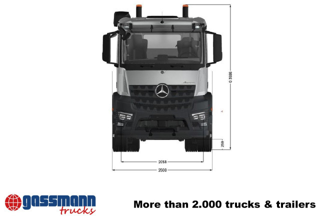 Mercedes-Benz Arocs 3253 L 8x4/4, MultimediaCockpit, Navi, - Camião chassi: foto 3 Mercedes-Benz Arocs 3253 L 8x4/4, MultimediaCockpit, Navi, - Camião chassi: foto 3