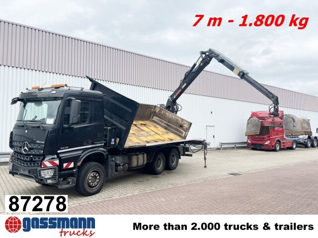 Mercedes-Benz Arocs 3345 K 6x4, Heckkran Hiab Jonsered - Camião basculante, Camião grua: foto 1 Mercedes-Benz Arocs 3345 K 6x4, Heckkran Hiab Jonsered - Camião basculante, Camião grua: foto 1