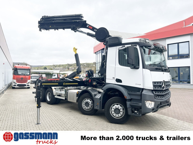 Camião polibenne, Camião grua novo Mercedes-Benz Arocs 4142 B 8x4/4, Grounder, Funk: foto 9