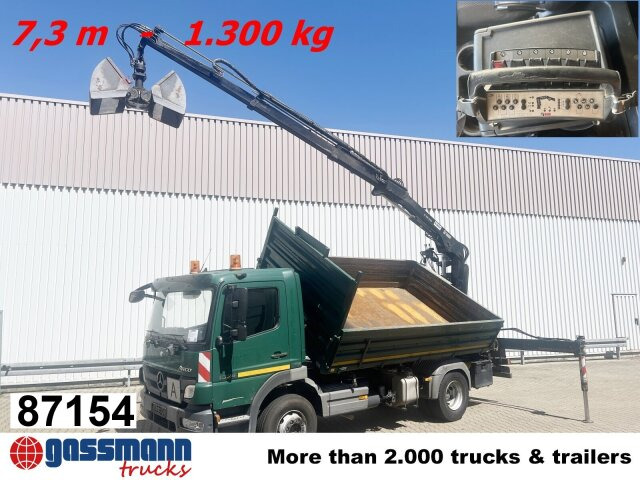 Mercedes-Benz Atego 1624/27 4x2, Heckkran Hiab 099 BS-2 HiDuo, - Camião basculante, Camião grua: foto 1 Mercedes-Benz Atego 1624/27 4x2, Heckkran Hiab 099 BS-2 HiDuo, - Camião basculante, Camião grua: foto 1