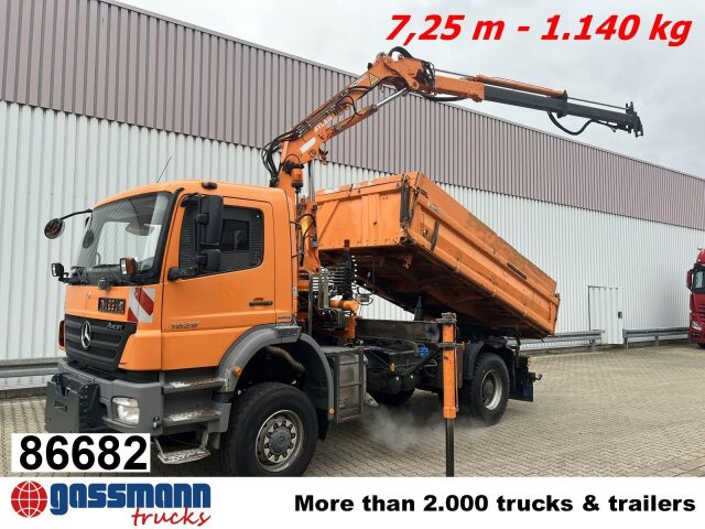Mercedes-Benz Axor 1829 AK 4x4 mit Kran Atlas AK 85.2 - Camião basculante, Camião grua: foto 1 Mercedes-Benz Axor 1829 AK 4x4 mit Kran Atlas AK 85.2 - Camião basculante, Camião grua: foto 1