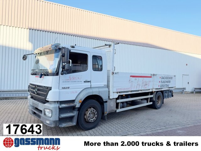 Mercedes-Benz Axor 1829 L 4x2, 6-Sitzer - Camião de caixa aberta/ Plataforma: foto 1 Mercedes-Benz Axor 1829 L 4x2, 6-Sitzer - Camião de caixa aberta/ Plataforma: foto 1