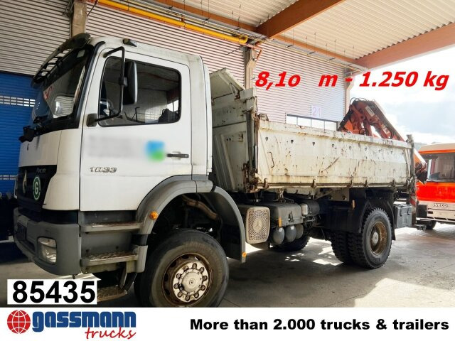 Mercedes-Benz Axor 1833 AK 4x4 mit Heckkran Atlas 105.2-A2L - Camião basculante, Camião grua: foto 1 Mercedes-Benz Axor 1833 AK 4x4 mit Heckkran Atlas 105.2-A2L - Camião basculante, Camião grua: foto 1