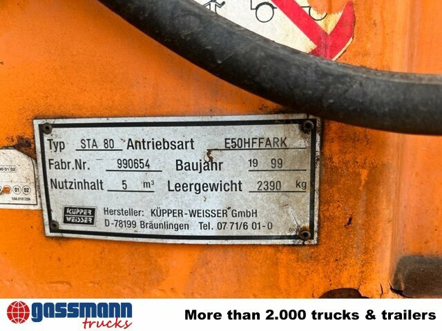 Espalhador de areia/ Sal por Veículo municipal/ Especial STA 80 E50 Feuchtsatz-Streuautomat: foto 8