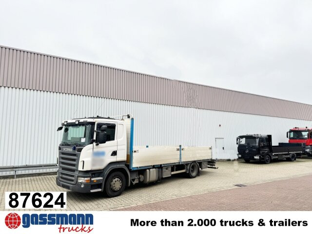 Scania R380 DB 4x2 MNA, Platz für Heckkran, 2x AHK - Camião de caixa aberta/ Plataforma: foto 1 Scania R380 DB 4x2 MNA, Platz für Heckkran, 2x AHK - Camião de caixa aberta/ Plataforma: foto 1