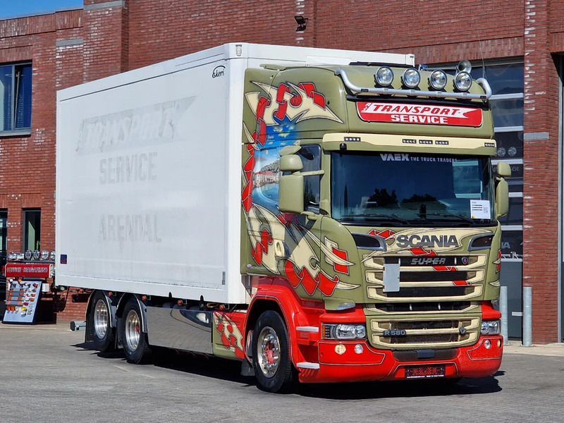 Scania R580 V8 Topline 6x2 - Box with sidedoors - Retarder - Full air - 4.55WB - Camião furgão: foto 1 Scania R580 V8 Topline 6x2 - Box with sidedoors - Retarder - Full air - 4.55WB - Camião furgão: foto 1