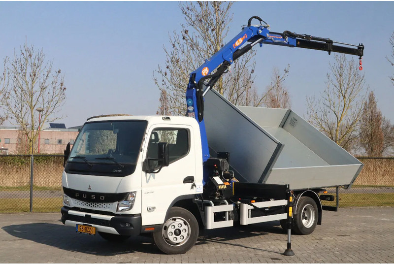 FUSO Canter 7C18 | 4X2 | 3-WAY TIPPER | PM 6.5 KRAN /CRANE - Camião grua: foto 1 FUSO Canter 7C18 | 4X2 | 3-WAY TIPPER | PM 6.5 KRAN /CRANE - Camião grua: foto 1