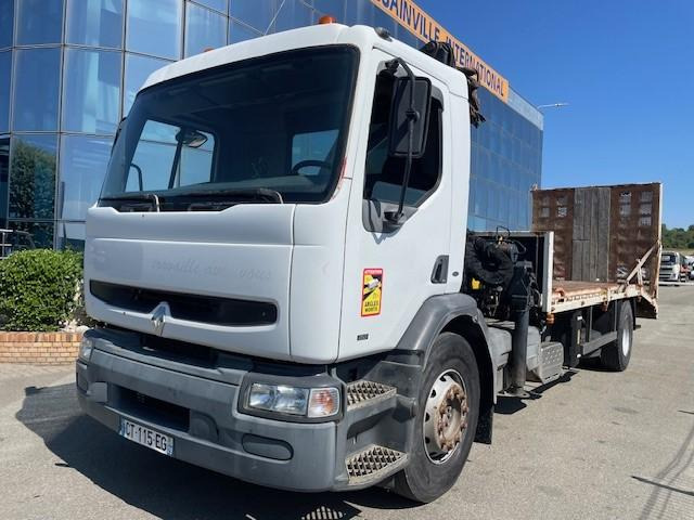 Renault Premium 250 - Camião de caixa aberta/ Plataforma, Camião grua: foto 1 Renault Premium 250 - Camião de caixa aberta/ Plataforma, Camião grua: foto 1