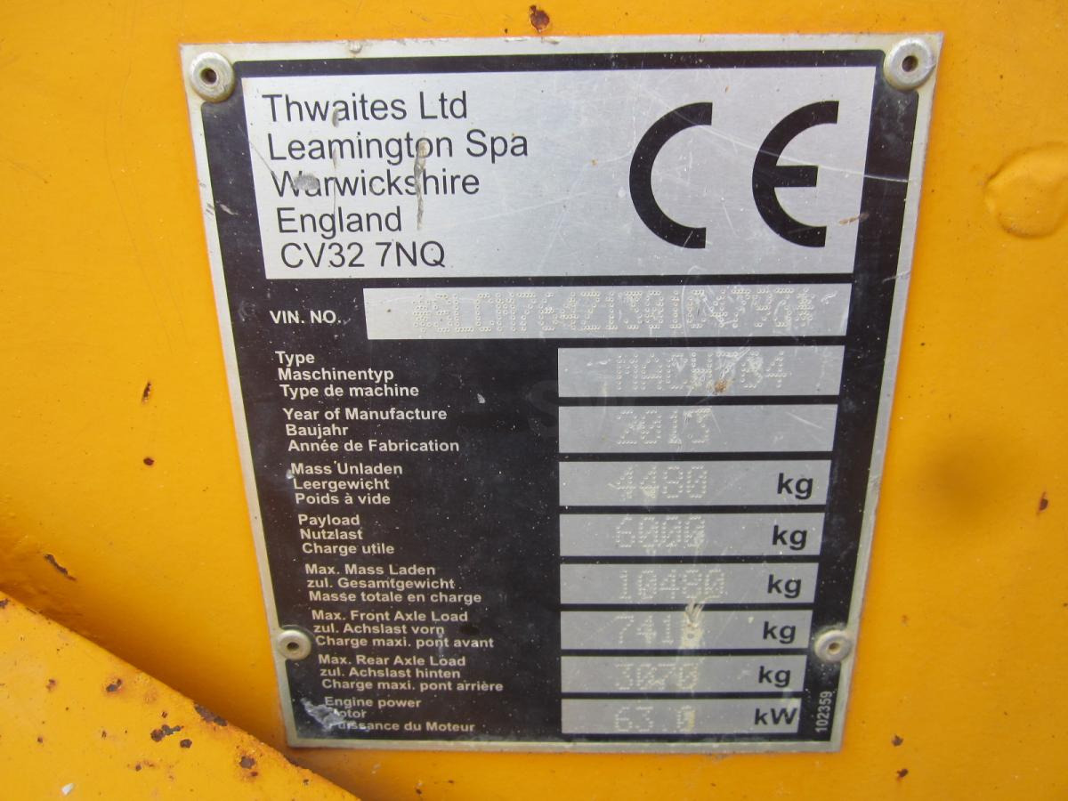 Thwaites MACH764 - Caminhão articulado: foto 3 Thwaites MACH764 - Caminhão articulado: foto 3