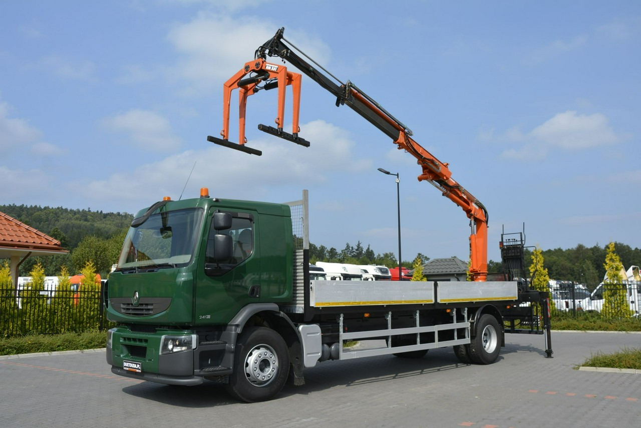 Renault Premium 180.240DXI długość Skrzyni-6.820cm + HDS TEREX TLC 92.2 - Camião de caixa aberta/ Plataforma, Camião grua: foto 1 Renault Premium 180.240DXI długość Skrzyni-6.820cm + HDS TEREX TLC 92.2 - Camião de caixa aberta/ Plataforma, Camião grua: foto 1
