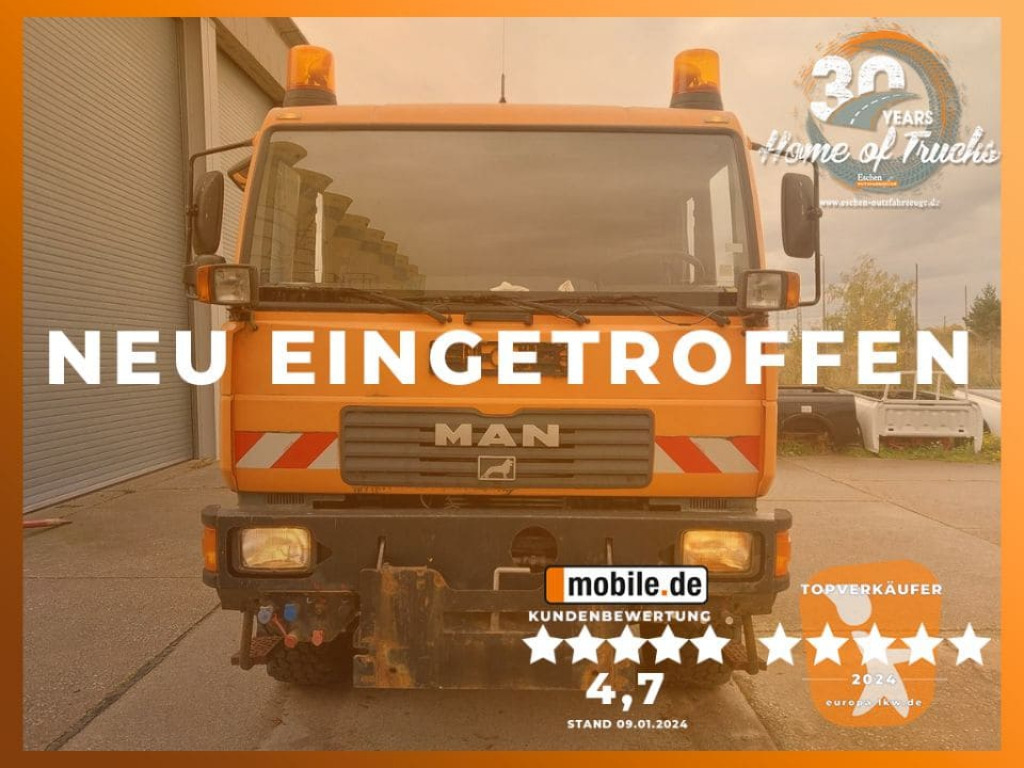 MAN LE 8.220 4x4 / Kran - Camião basculante, Camião grua: foto 1 MAN LE 8.220 4x4 / Kran - Camião basculante, Camião grua: foto 1