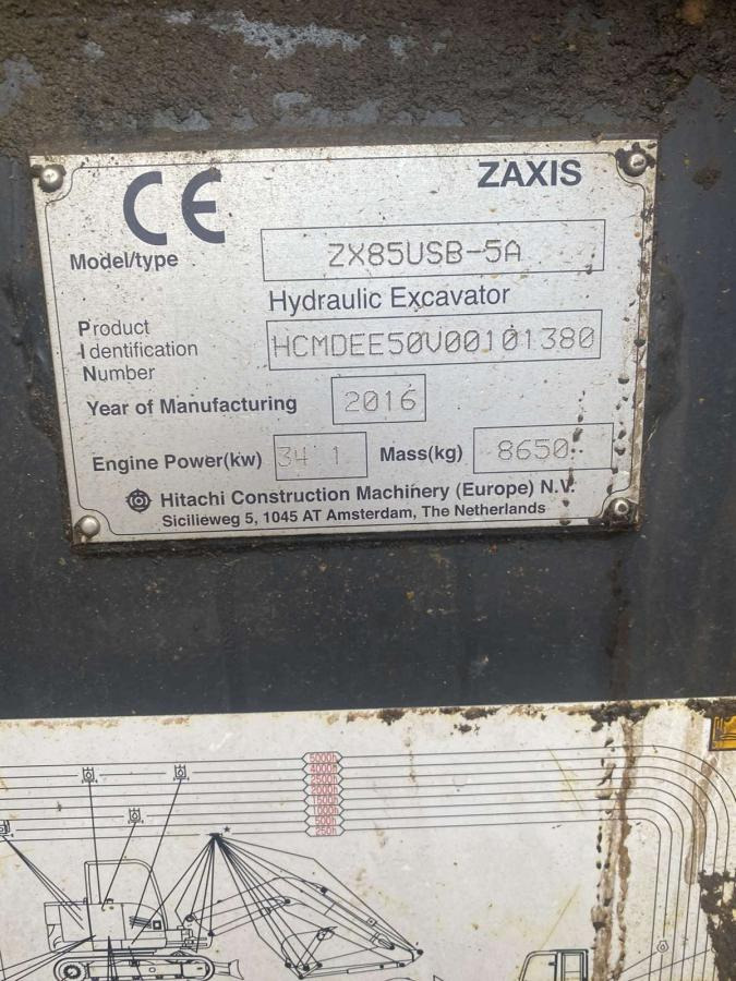 Hitachi ZX85USB-5A - Escavadora de rastos: foto 4 Hitachi ZX85USB-5A - Escavadora de rastos: foto 4