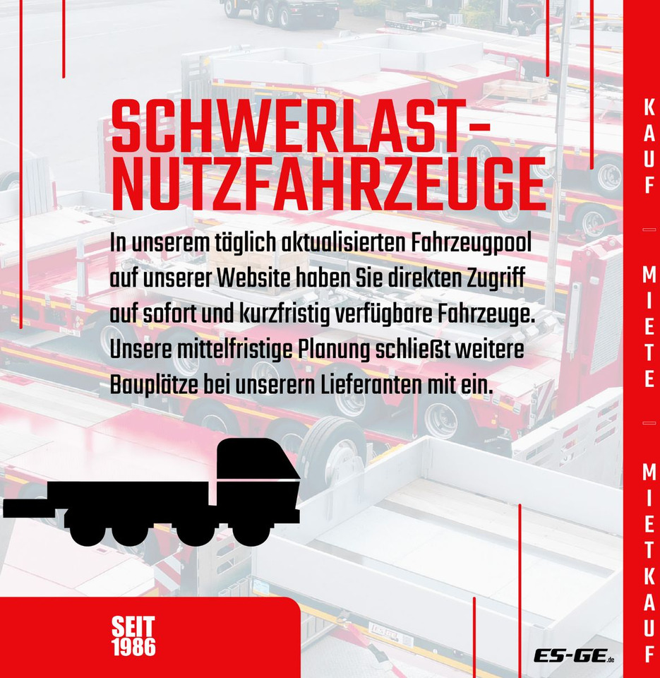 ES-GE 3-Achs-Satteltieflader mit Radmulden - Semi-reboque baixa: foto 4 ES-GE 3-Achs-Satteltieflader mit Radmulden - Semi-reboque baixa: foto 4