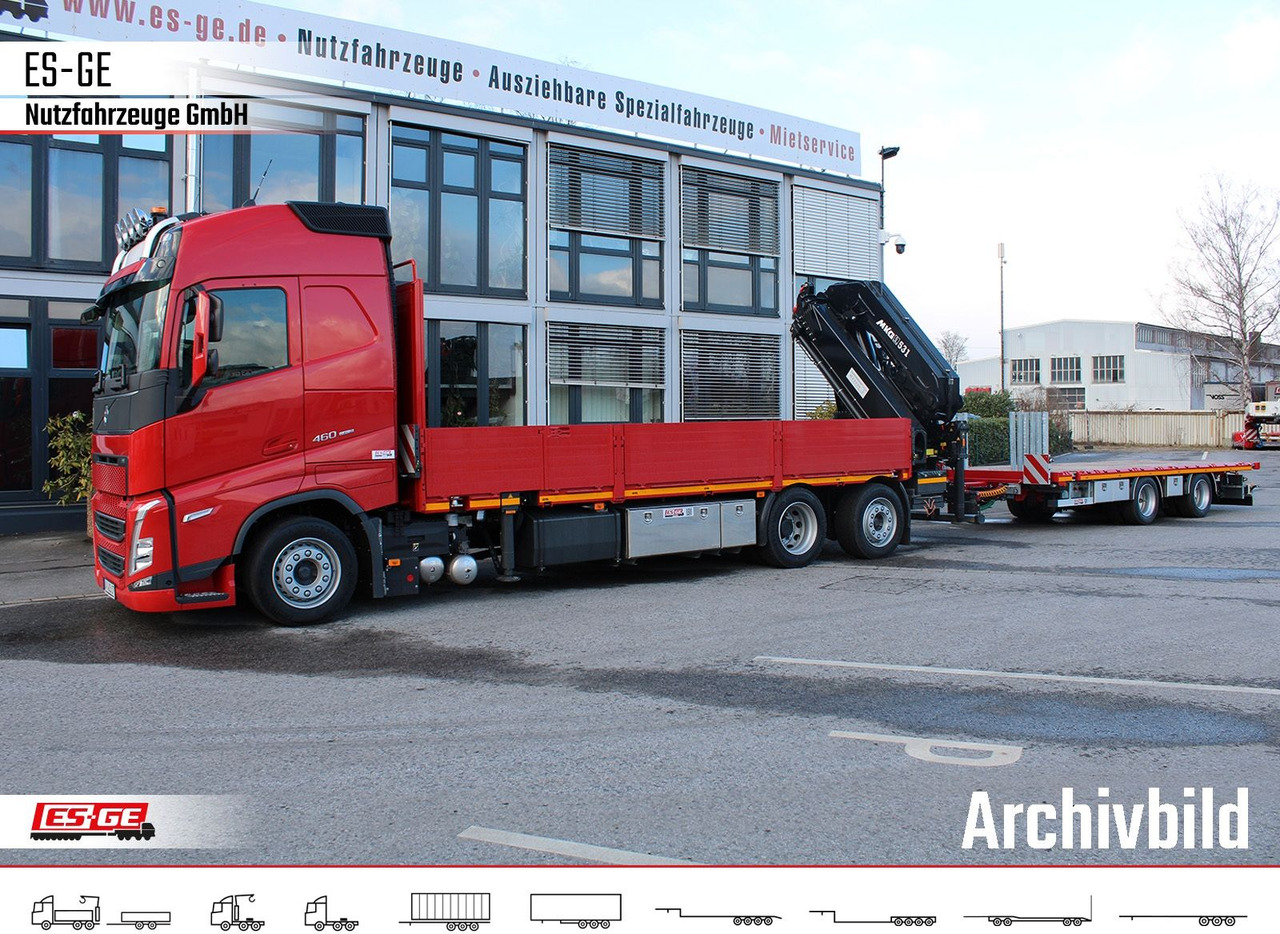 Volvo FH 460 6x2R NLA, MKG HLK 531HP a6 - Camião de caixa aberta/ Plataforma, Camião grua: foto 1 Volvo FH 460 6x2R NLA, MKG HLK 531HP a6 - Camião de caixa aberta/ Plataforma, Camião grua: foto 1