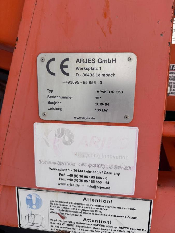 ARJES IMPACTOR 250 IMPACTOR 250 - Britador: foto 3 ARJES IMPACTOR 250 IMPACTOR 250 - Britador: foto 3