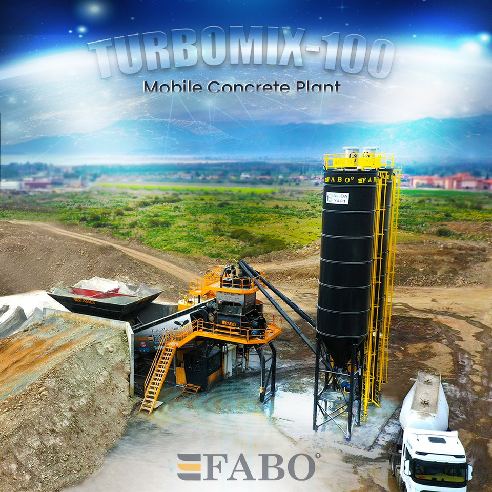 Usina de concreto novo FABO mobile concrete batching plant: foto 1