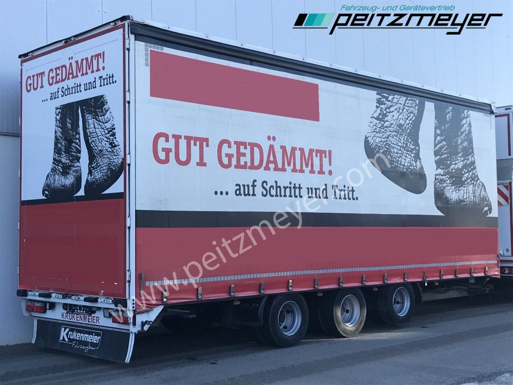 KRUKENMEIER Tridemanhänger TLP 25 zwillingsbereift, Liftachse - Reboque de lona: foto 1 KRUKENMEIER Tridemanhänger TLP 25 zwillingsbereift, Liftachse - Reboque de lona: foto 1