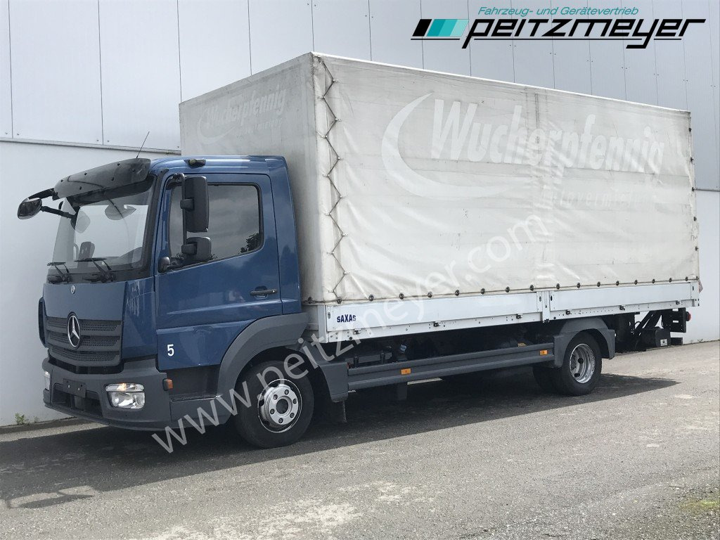 MERCEDES-BENZ Atego 818 L Pritsche+LBW, Klima, 2 x AHK - Camião de lona: foto 1 MERCEDES-BENZ Atego 818 L Pritsche+LBW, Klima, 2 x AHK - Camião de lona: foto 1