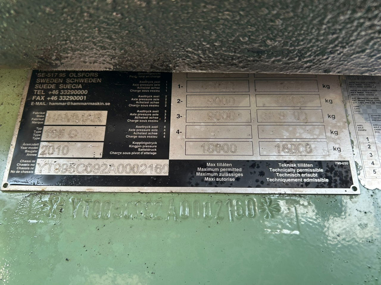 Semi-reboque transportador de contêineres/ Caixa móvel Hammar 195 HC / 20 ft, 2 x 20 ft 40 ft HC, power pack Diesel, Wireless controller 2 x, telescopic chassis: foto 6