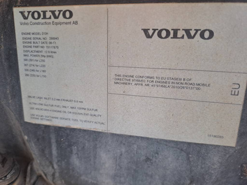 Pá carregadora de rodas Volvo L180G: foto 18
