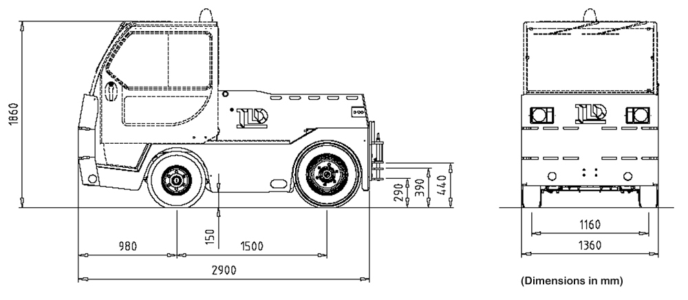 TLD Tractor JET16 - Trator de bagagem: foto 3 TLD Tractor JET16 - Trator de bagagem: foto 3